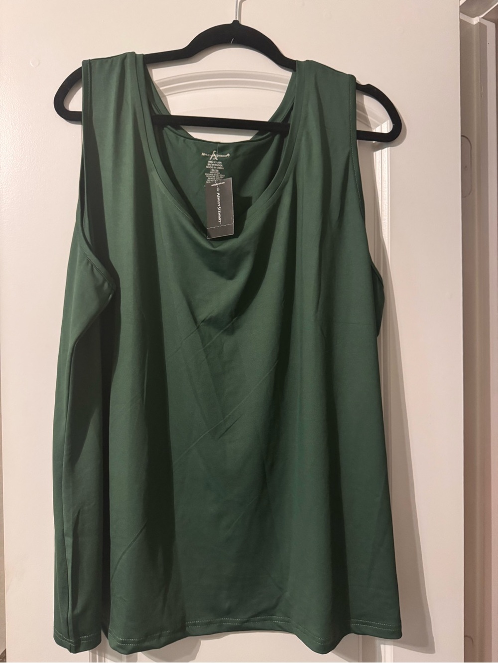 Ashley Stewart Dark Green Sleeveless Tank Top